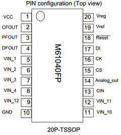 M61040FP Datasheet PDF MITSUBISHI ELECTRIC 