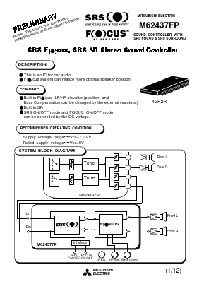 M62437FP Datasheet PDF MITSUBISHI ELECTRIC 