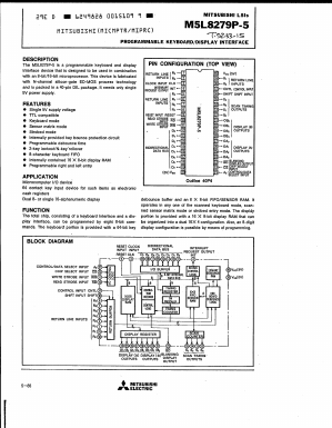 M5L8279P-5 Datasheet PDF MITSUBISHI ELECTRIC 
