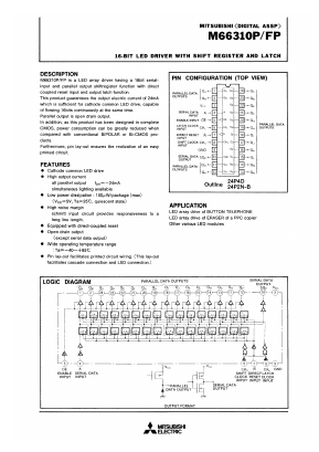 M66310FP Datasheet PDF MITSUBISHI ELECTRIC 