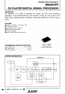 M50427FP Datasheet PDF MITSUBISHI ELECTRIC 