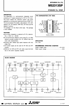 M52313SP Datasheet PDF MITSUBISHI ELECTRIC 