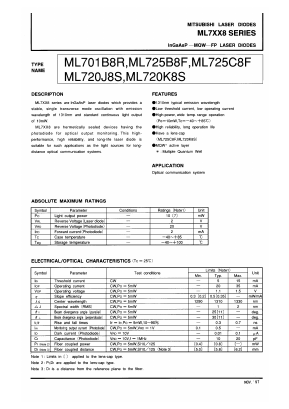 ML7XX8 Datasheet PDF MITSUBISHI ELECTRIC 