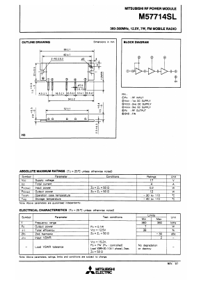M57714SL Datasheet PDF MITSUBISHI ELECTRIC 
