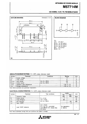 M57714M Datasheet PDF MITSUBISHI ELECTRIC 