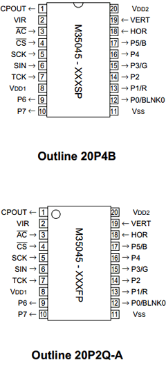 M35045-XXXFP Datasheet PDF MITSUBISHI ELECTRIC 