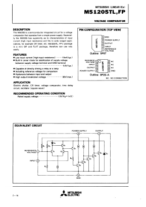 M51205FP Datasheet PDF MITSUBISHI ELECTRIC 
