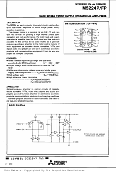 M5224P Datasheet PDF MITSUBISHI ELECTRIC 