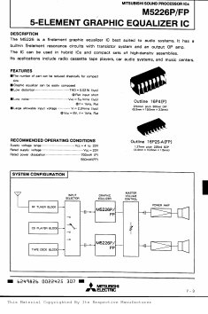 M5226P Datasheet PDF MITSUBISHI ELECTRIC 
