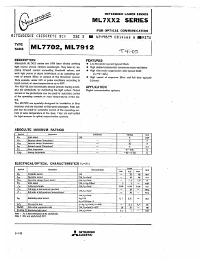 ML7702 Datasheet PDF MITSUBISHI ELECTRIC 