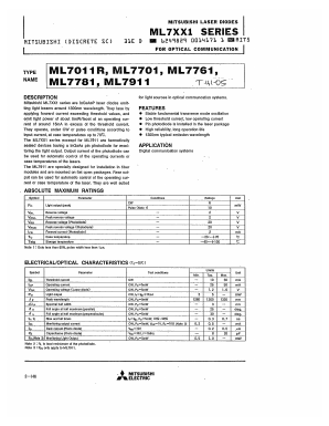 ML7911 Datasheet PDF MITSUBISHI ELECTRIC 