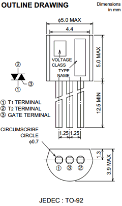 CR03AM-8 Datasheet PDF MITSUBISHI ELECTRIC 