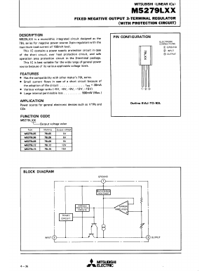 M5279LXX Datasheet PDF MITSUBISHI ELECTRIC 