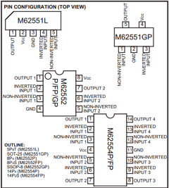 M62551GP Datasheet PDF MITSUBISHI ELECTRIC 