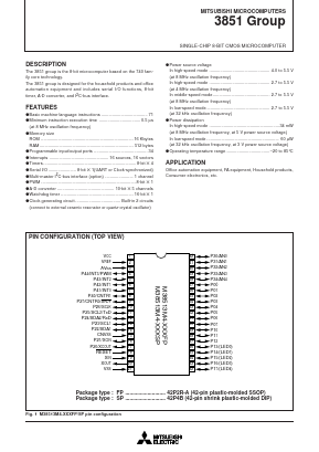 M38514E6FP Datasheet PDF MITSUBISHI ELECTRIC 