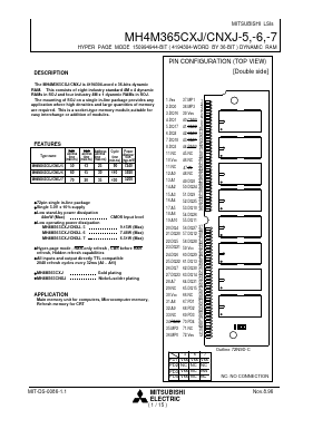 MH4M365CXJ-5 Datasheet PDF MITSUBISHI ELECTRIC 