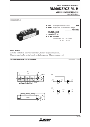 RM60CZ-H Datasheet PDF MITSUBISHI ELECTRIC 
