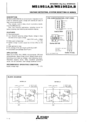 M1951B Datasheet PDF MITSUBISHI ELECTRIC 