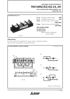TM130EZ-2H Datasheet PDF MITSUBISHI ELECTRIC 