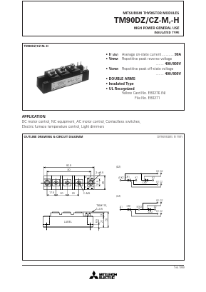 TM90DZ-M Datasheet PDF MITSUBISHI ELECTRIC 