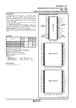 M5M5V108CFP-10XI Datasheet PDF MITSUBISHI ELECTRIC 