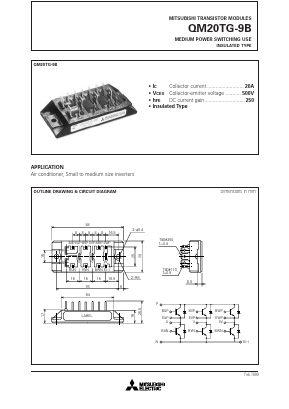 QM20TG-9B Datasheet PDF MITSUBISHI ELECTRIC 