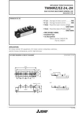 TM90EZ-24 Datasheet PDF MITSUBISHI ELECTRIC 