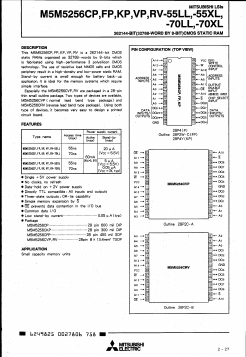 M5M5256CVP-55LX Datasheet PDF MITSUBISHI ELECTRIC 
