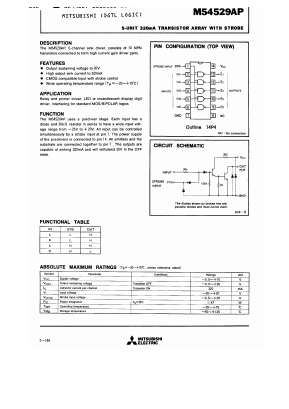 M54529AP Datasheet PDF MITSUBISHI ELECTRIC 