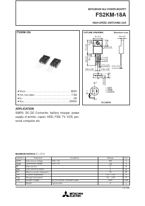 FS2KM-18 Datasheet PDF Mitsumi