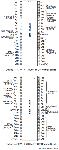 M5M51016BTP-70L Datasheet PDF Mitsumi