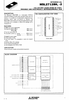 M5L27128K Datasheet PDF Mitsumi