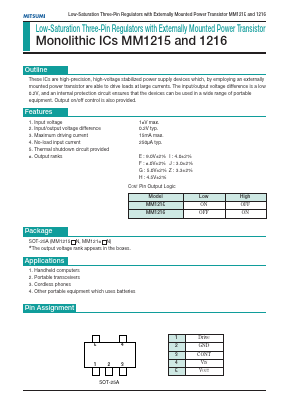 MM1216 Datasheet PDF Mitsumi