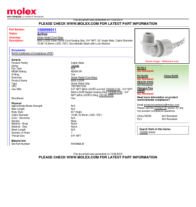 5543NMLW Datasheet PDF Molex Connectors
