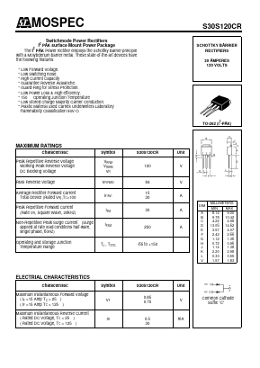 S30S120CR Datasheet PDF Mospec Semiconductor