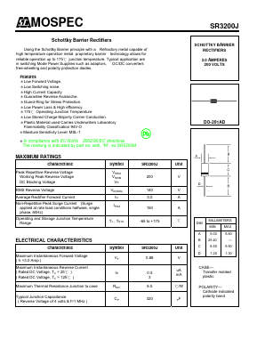 SR3200J Datasheet PDF Mospec Semiconductor