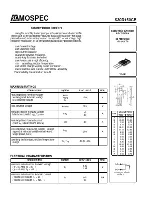 S30D150CE Datasheet PDF Mospec Semiconductor