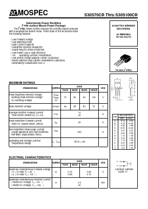 S30S80CR Datasheet PDF Mospec Semiconductor
