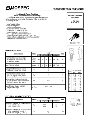 S30S60CR Datasheet PDF Mospec Semiconductor