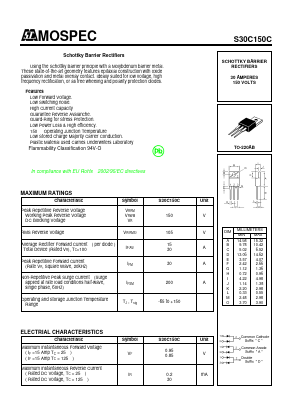 S30C150C Datasheet PDF Mospec Semiconductor