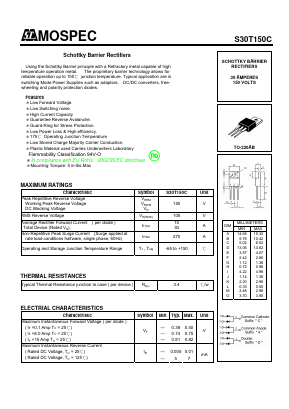S30T150C Datasheet PDF Mospec Semiconductor