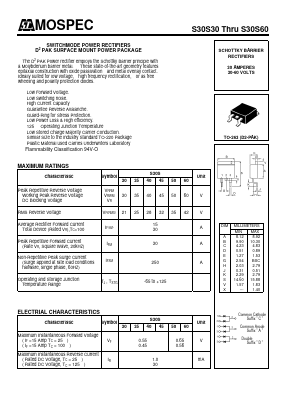 S30S50 Datasheet PDF Mospec Semiconductor