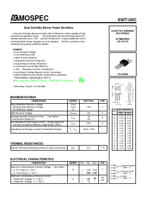 S30T120C Datasheet PDF Mospec Semiconductor