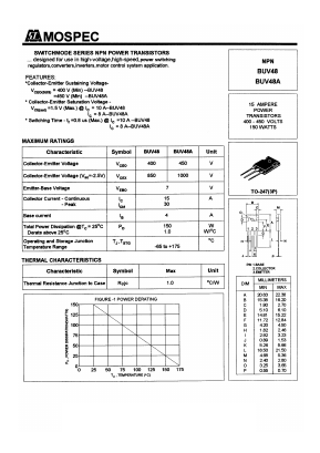 BUV48 Datasheet PDF Mospec Semiconductor
