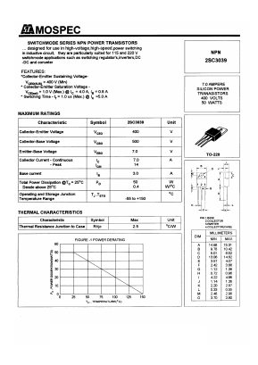 C3039N Datasheet PDF Mospec Semiconductor