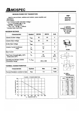 2N3740 Datasheet PDF Mospec Semiconductor