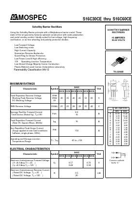 S16C60CEC Datasheet PDF Mospec Semiconductor