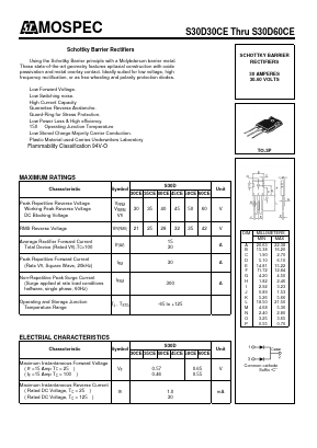 S30D45CE Datasheet PDF Mospec Semiconductor