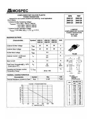 2N6125 Datasheet PDF Mospec Semiconductor