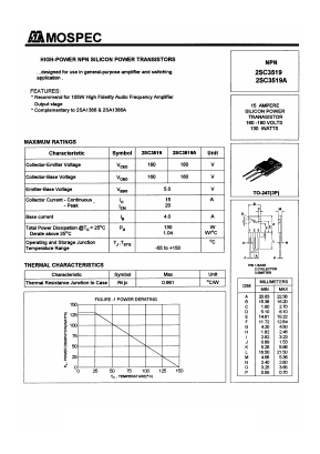 2SC3519 Datasheet PDF Mospec Semiconductor